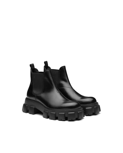 prada lug chelsea|Prada Monolith Leather Chelsea Boots .